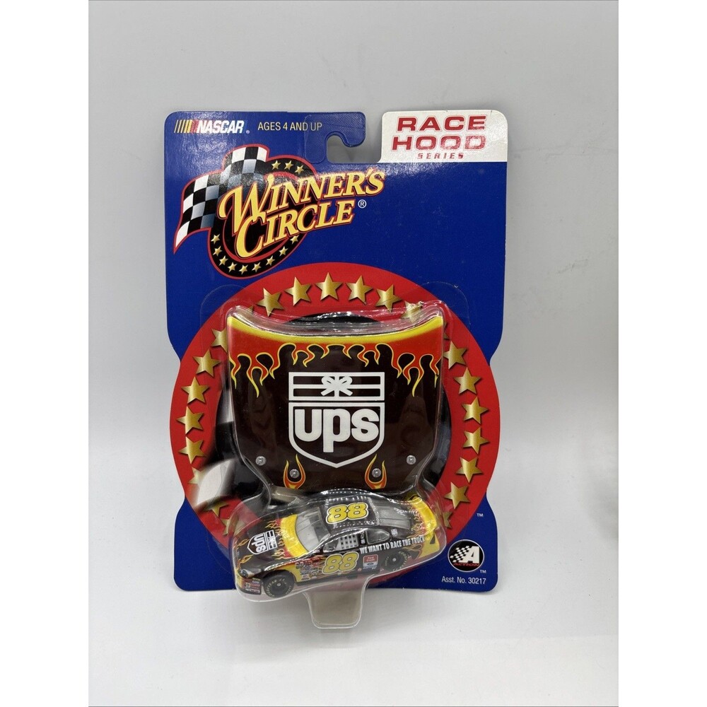 Vtg Dale Jarrett #88 2002 UPS Race Hood Flame Ford Winners Circle Collectors NIP